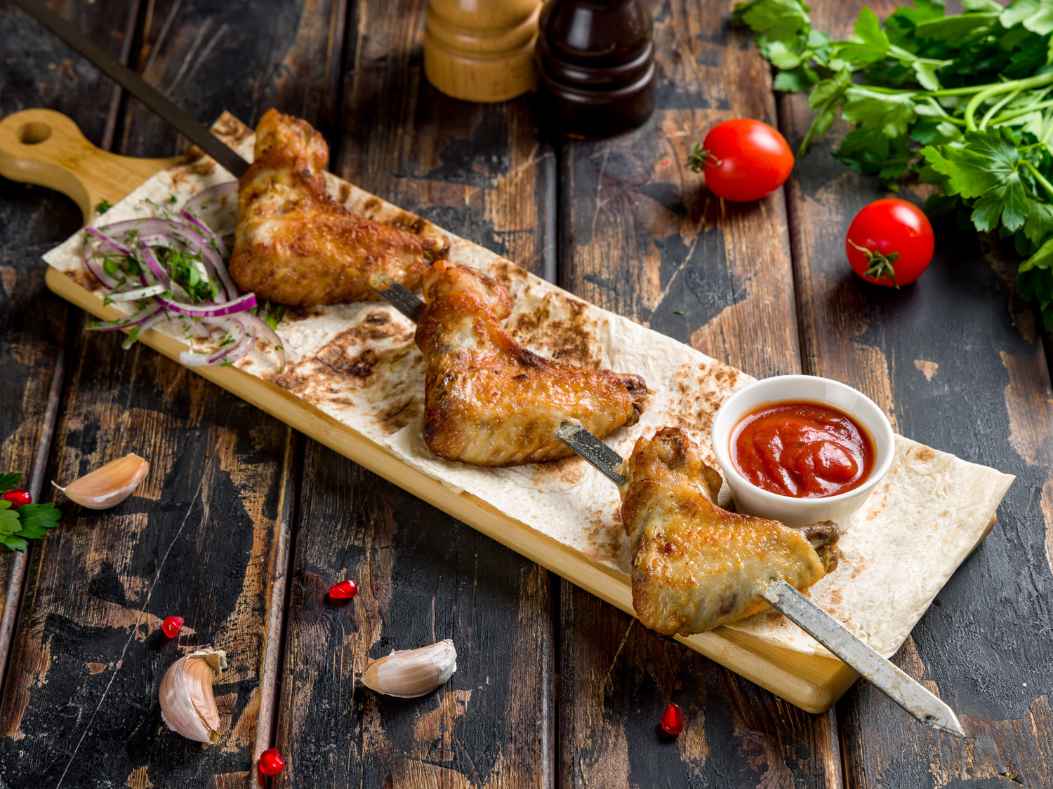 Шашлык из куриных крыльев Шашлык из куриных крыльев